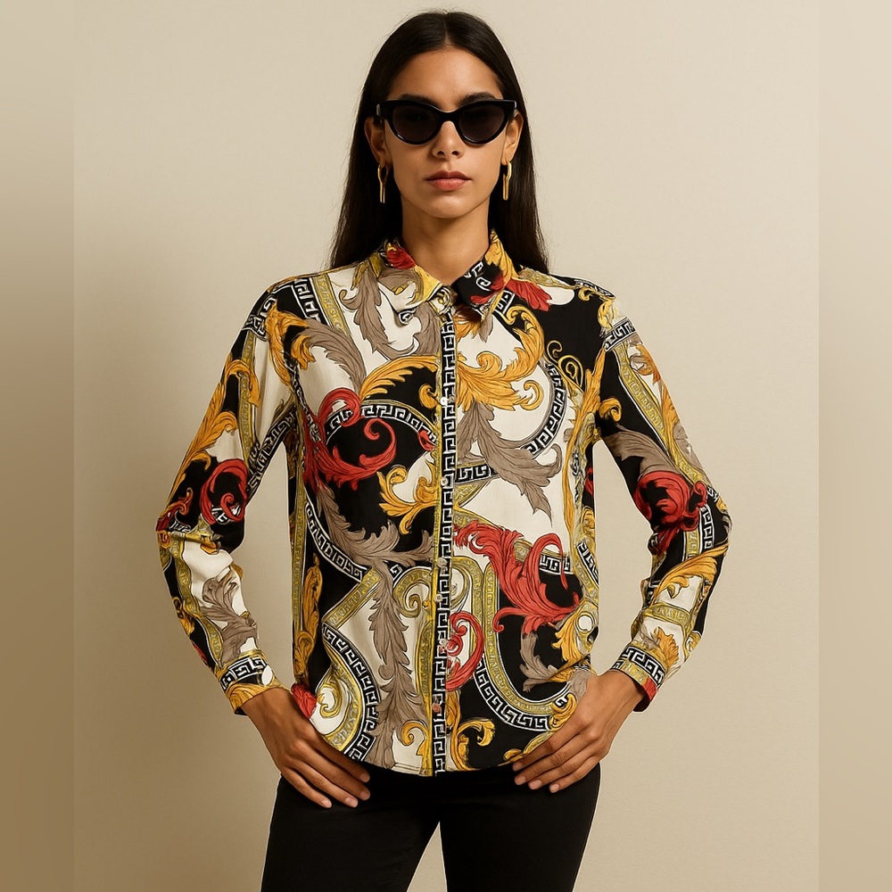 Vintage 80’s Gibiu Blouse Fits Large Oversized Designer Fit